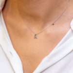 Platinum Monogram Necklace K14 "A" - Image 2