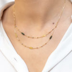 Χρυσό Κολιέ Κ14 με Διπλή Αλυσίδα - Image 2