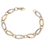 Gold bracelet K14 two-tone