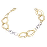 Gold bracelet K14  chain Two-tone