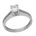 Platinum ring K14 solitaire