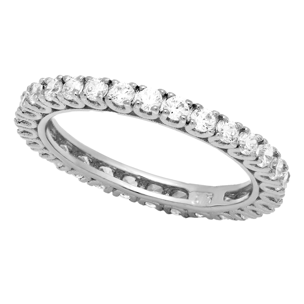 ΔΑΧΤΥΛΙΔΙ FILVA K14 3B 33058 Λευκόχρυσο Δαχτυλίδι Κ14 ''Eternity Ring'' - Image 1