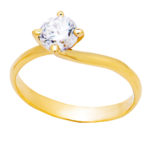 Gold ring K9 solitaire