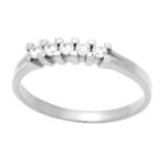 Platinum ring K9 with zircon