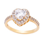 Χρυσό Δαχτυλίδι Κ14 "Heart Shaped Ring"