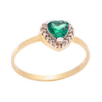 Χρυσό Δαχτυλίδι Κ14 "Paraiba Heart Shaped Ring"
