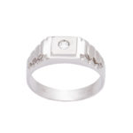 Λευκόχρυσο δαχτυλίδι Κ14 Ανδρικό