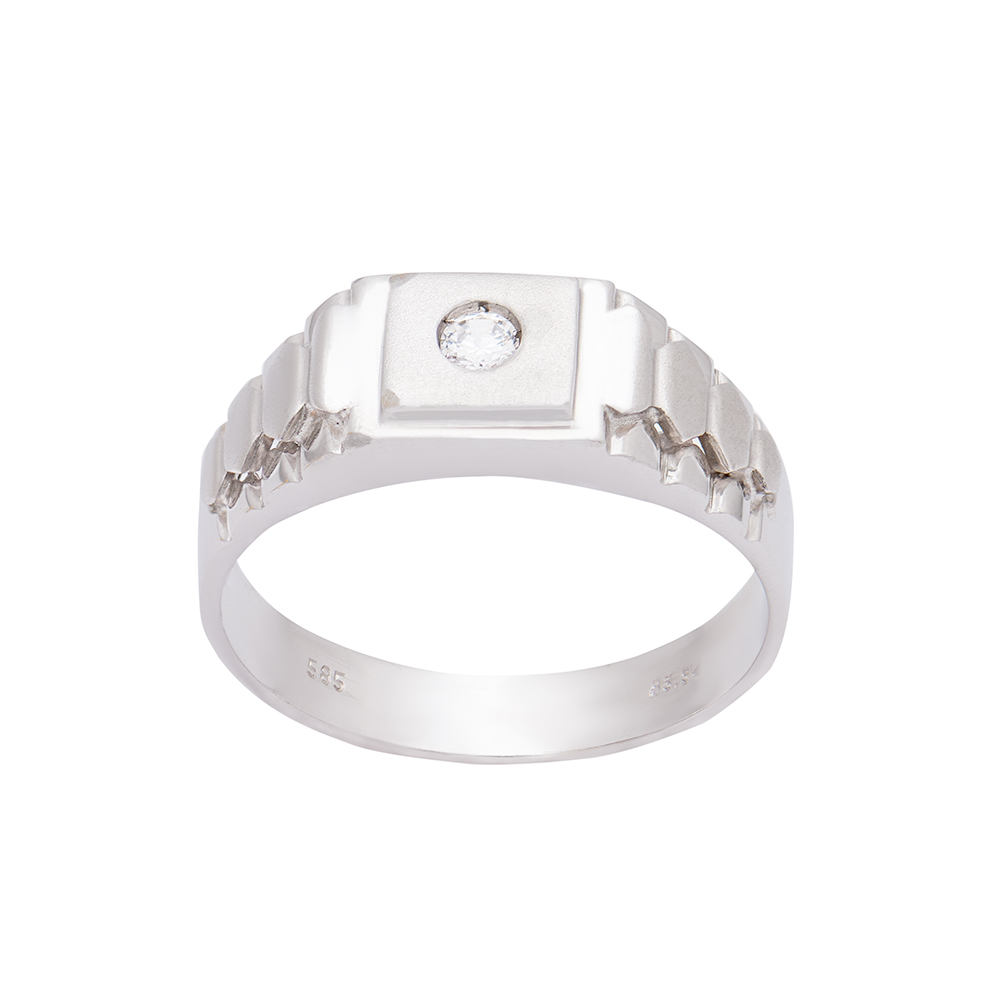 ΔΑΧΤΥΛΙΔΙ ΑΝΔΡΙΚΟ 630 Λευκόχρυσο δαχτυλίδι Κ14 Ανδρικό - Image 1