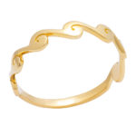 Gold ring K14 "wave"