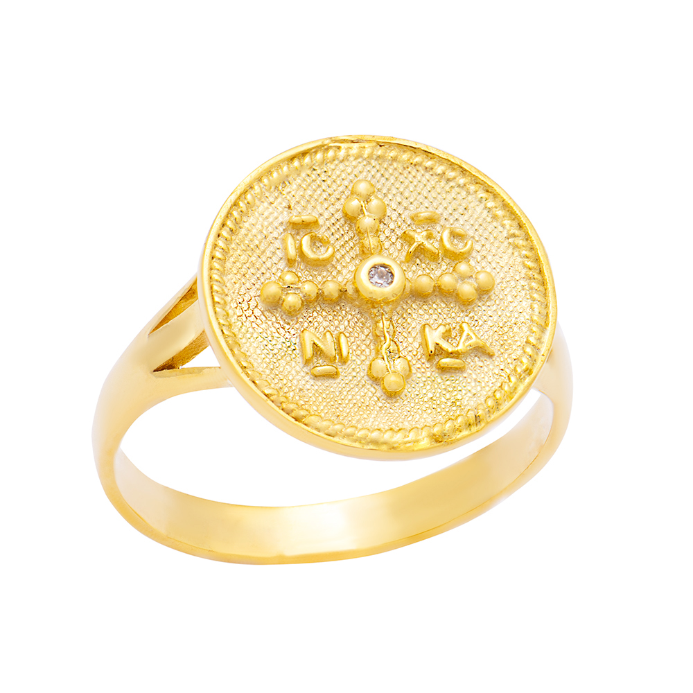 ΔΑΧΤΥΛΙΔΙ ΜΑΡΚΟΣ K14 8 R001M Χρυσό Δαχτυλίδι Κ9 Κωνσταντινάτο - Image 1