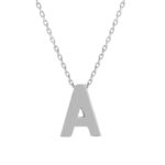 Λευκόχρυσο Κολιέ Κ14 Μονόγραμμα "Α"