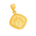 Gold Christian Charm K9 square double sided - Image 2