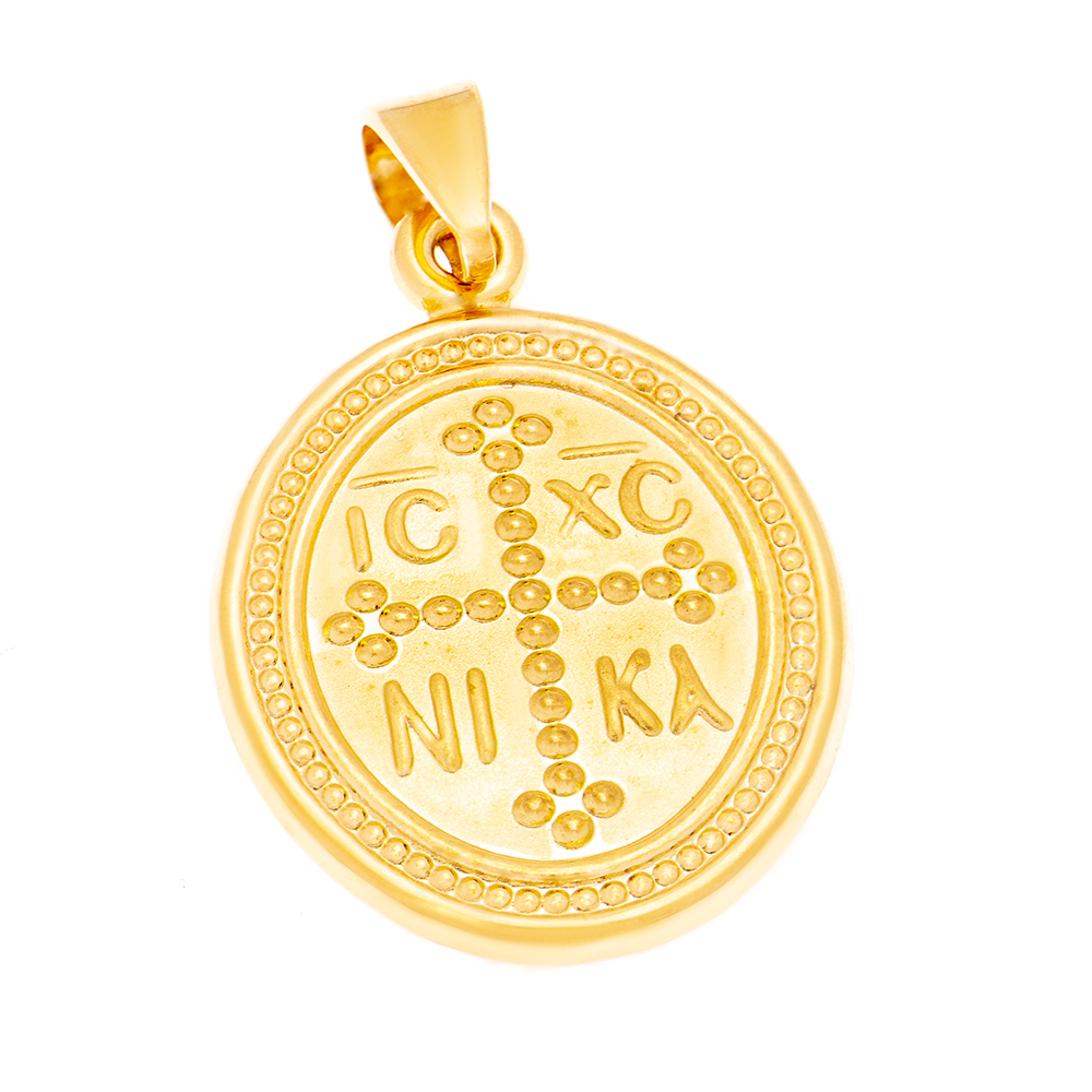ΚΩΣΤΑΝΤΙΝΑΤΟ Κ9 SASSIS 6 Gold Christian Charm K9 oval - Image 1