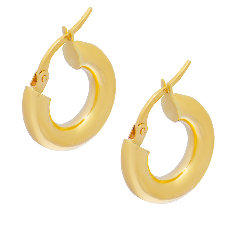 ΣΚΟΥΛΑΡΙΚΙ SASSIS K14 26 Gold earrings K14 hoops - Image 1