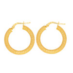 Gold earrings K14 hoops