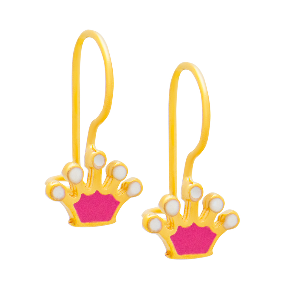 ΣΚΟΥΛΑΡΙΚΙΑ ΠΑΙΔΙΚΑ Κ9 ΕΛΕΥΘΕΡΙΑΔΗΣ 18 Σκουλαρίκια χρυσά Κ9 παιδικά κρεμαστά - Image 1