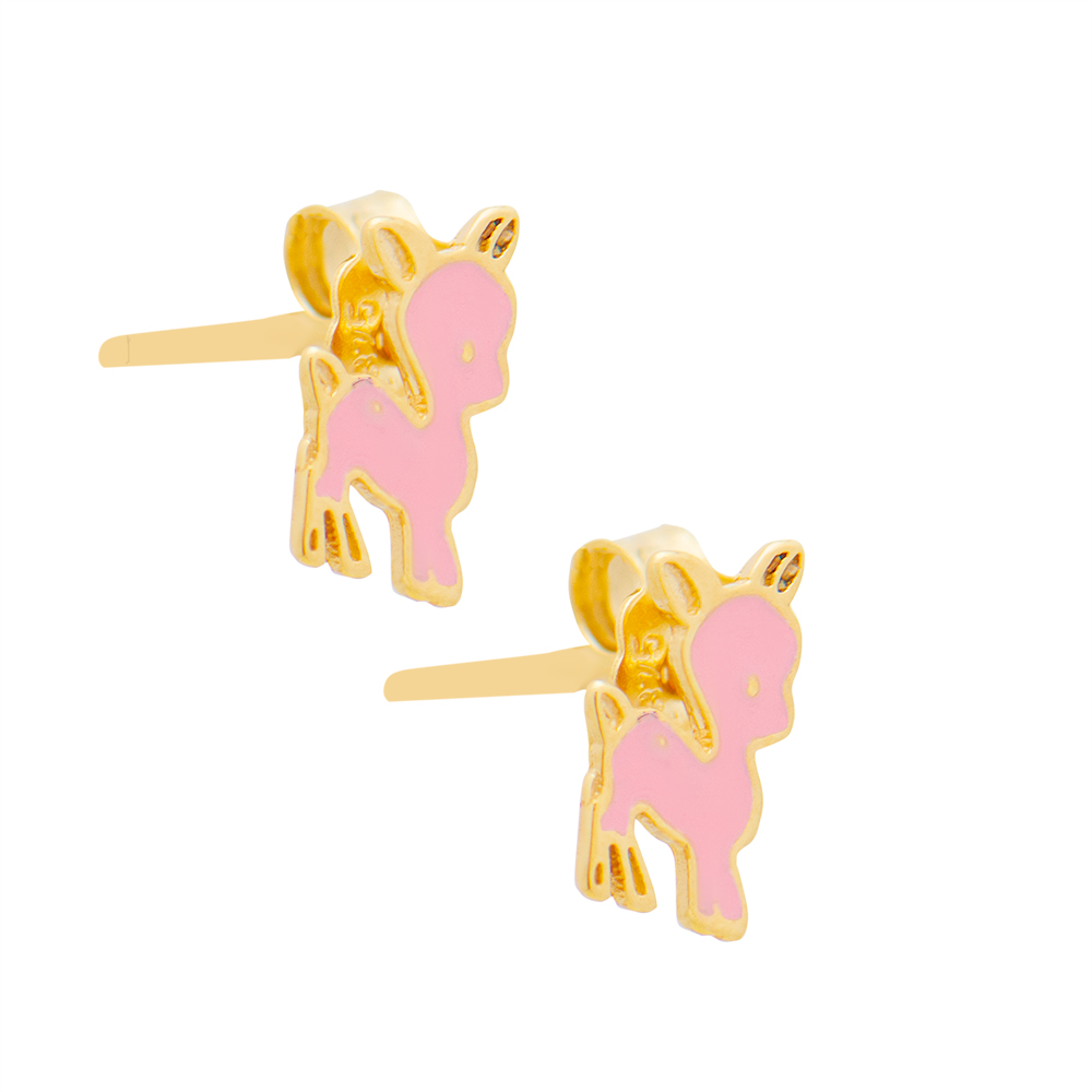 ΣΚΟΥΛΑΡΙΚΙΑ ΠΑΙΔΙΚΑ Κ9 ΕΛΕΥΘΕΡΙΑΔΗΣ 19 Σκουλαρίκια χρυσά Κ9 παιδικά καρφωτά - Image 1