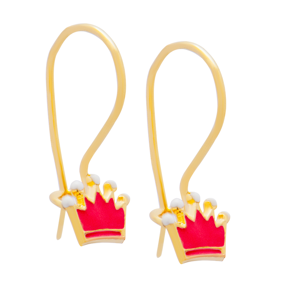 ΣΚΟΥΛΑΡΙΚΙΑ ΠΑΙΔΙΚΑ Κ9 ΚΑΘΙΟΓΛΟΥ 2 Σκουλαρίκια χρυσά Κ9 παιδικά κρεμαστά - Image 1