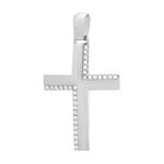 Λευκόχρυσος Γυναικείος Σταυρός με ζιργκόν Κ14