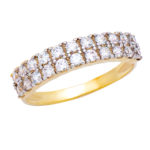 Χρυσό Δαχτυλίδι Κ9 ''Half Eternity Ring''