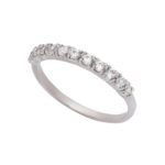 Λευκόχρυσο Δαχτυλίδι Κ9 ''Half Eternity Ring''