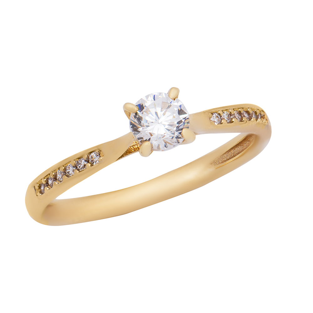 ΔΑΧΤΥΛΙΔΙ Κ9 FILVA 21 Χρυσό Δαχτυλίδι Κ9 Μονόπετρο - Image 1