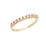 Χρυσό Δαχτυλίδι Κ9 ''Half Eternity Ring''
