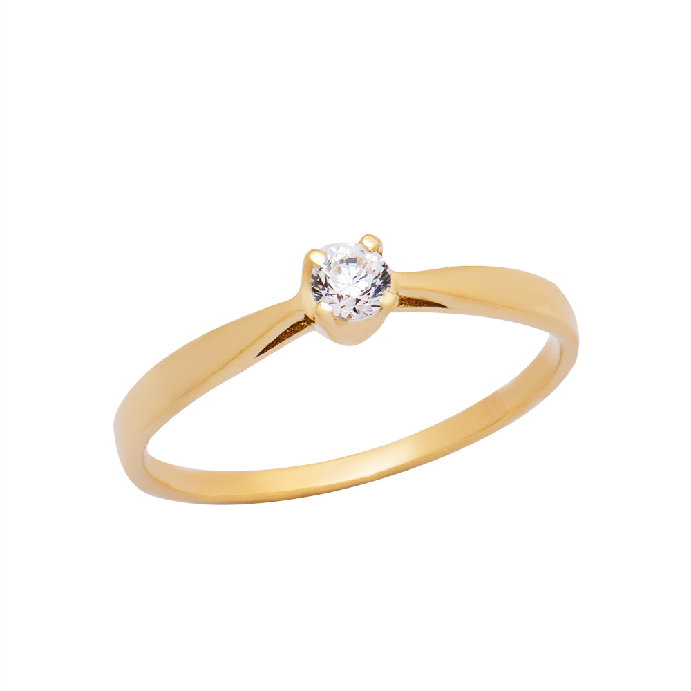 ΔΑΧΤΥΛΙΔΙ Κ9 FILVA 29 Χρυσό Δαχτυλίδι Κ9 Μονόπετρο - Image 1