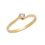 Χρυσό Δαχτυλίδι Κ9 Μονόπετρο