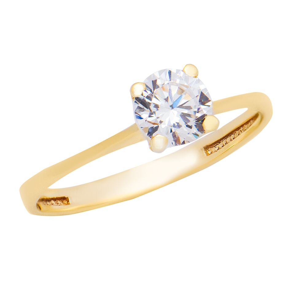 ΔΑΧΤΥΛΙΔΙ Κ9 FILVA 32 Χρυσό Δαχτυλίδι Κ9 Μονόπετρο - Image 1