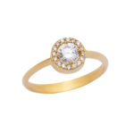 Χρυσό Δαχτυλίδι Κ9 ''Round Rosette Ring''