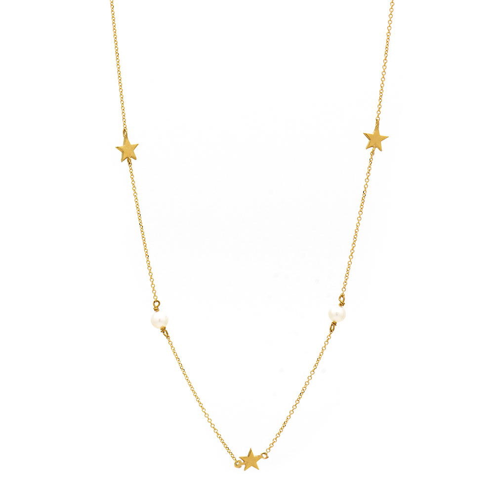 ΚΟΛΙΕ Κ14 1.6ΓΡ 168Ε Χρυσό Κολιέ Κ9 ''Gold Star Pearl'' - Image 1