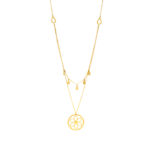 Χρυσό Κολιέ Κ9 '' Flower Drops''