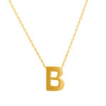 Χρυσό Κολιέ Κ9 Μονόγραμμα ”Β”