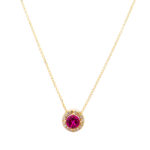 Χρυσό Κολιέ Κ9 ''Ruby Rosette Necklace''
