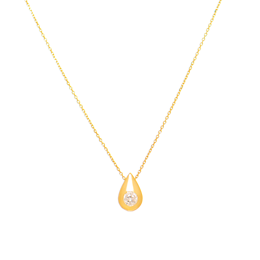 ΚΟΛΙΕ Κ9 FILVA 76 Χρυσό Κολιέ Κ9 "Stone Drop" - Image 1