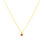 Χρυσό κολιέ Κ9 ''Ruby Mini Circle Necklace"