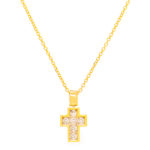 Χρυσό κολιέ Κ9 "Little Gold Cross"