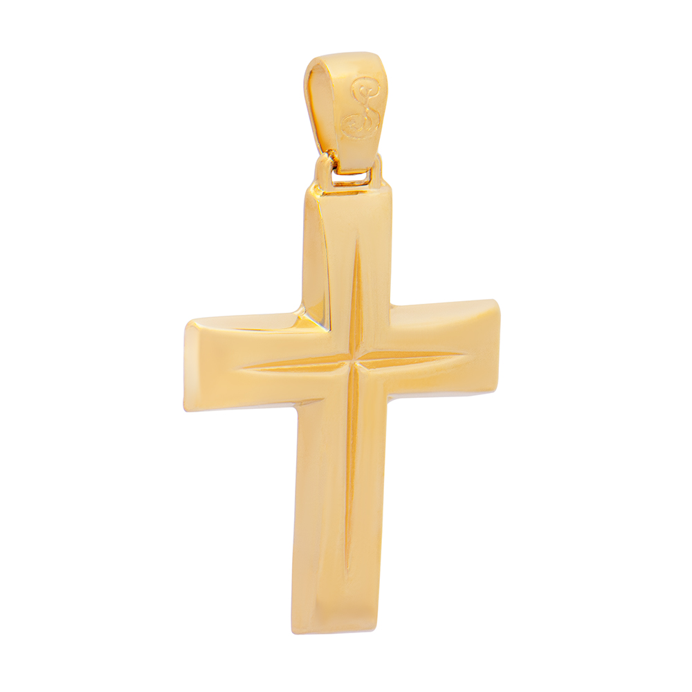 ΣΤΑΥΡΟΣ Κ14 CM14955 Χρυσός Ανδρικός Σταυρός Κ14 - Image 1