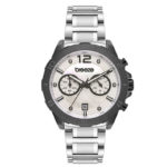 BREEZE Prestinia Swarovski Chronograph Silver Stainless Steel Bracelet