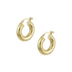 Ασημένιοι Κρίκοι 925 " Gold Plated Hoops"