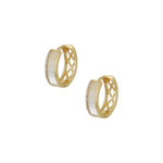 Ασημένια κρικάκια 925 ''White Shell Mini Hoops"