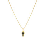 Χρυσός Σταυρός Κ9 Mini Διπλής Όψεως