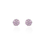 Ασημένια Σκουλαρίκια 925 “Pink Stud Flowers Earrings”