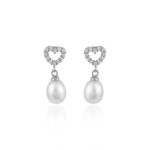 Ασημένια Σκουλαρίκια 925 "Love Pearl Earrings"