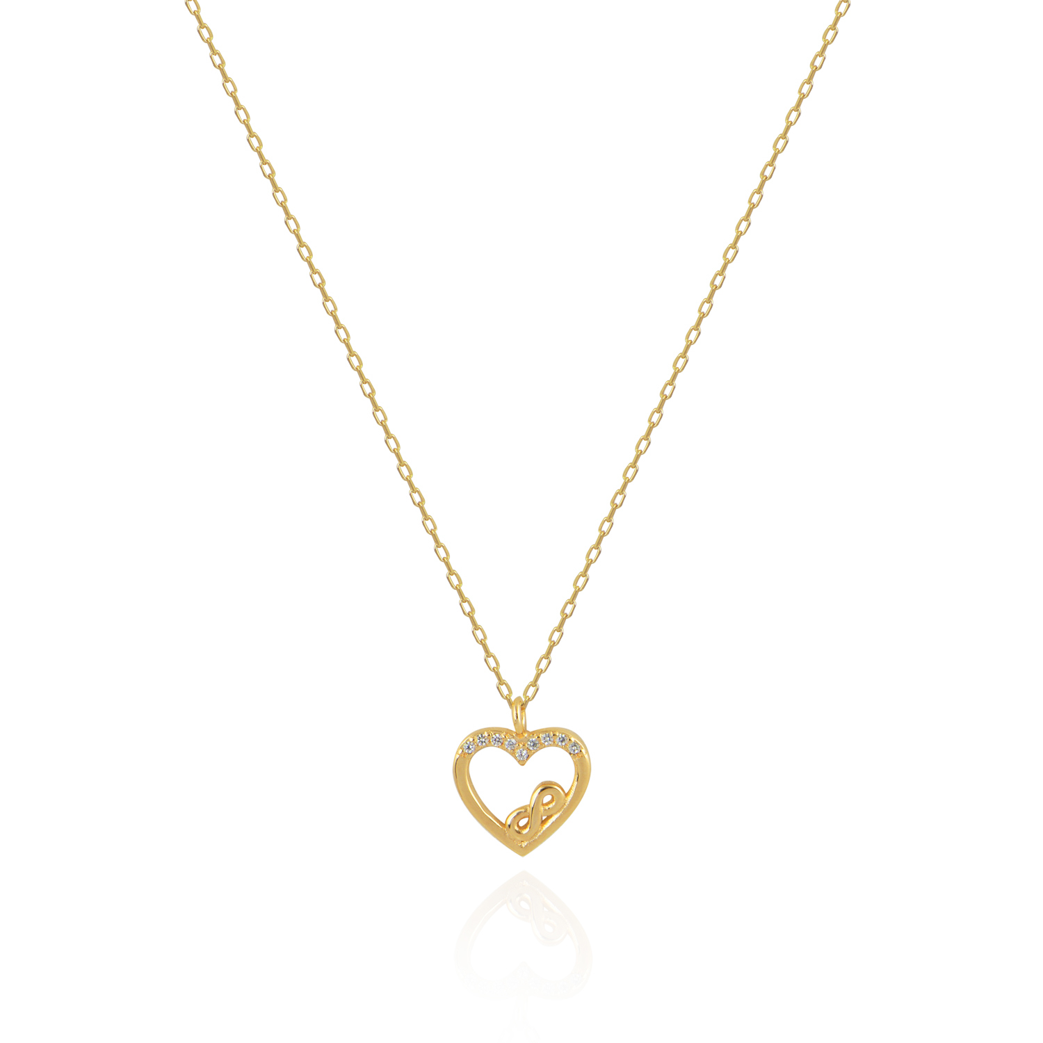 LS-K311 2 Ασημένιο Κολιέ 925 "Forever Love Necklace" - Image 1