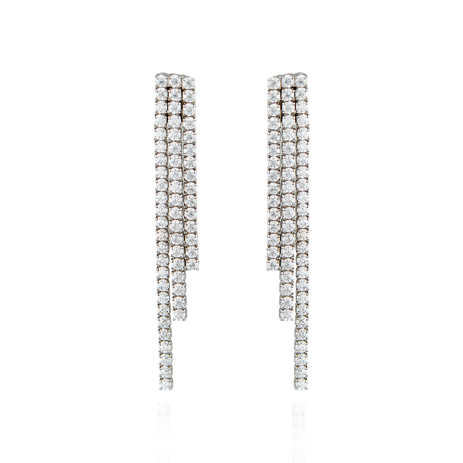 ad-e303 Ασημένια Σκουλαρίκια 925 "Raindrops Earrings" - Image 1