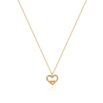 Ασημένιο Κολιέ 925 "Gold Plated Double Heart"