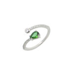 Ασημένιο Δαχτυλίδι 925 ” Emerald Drop Ring”