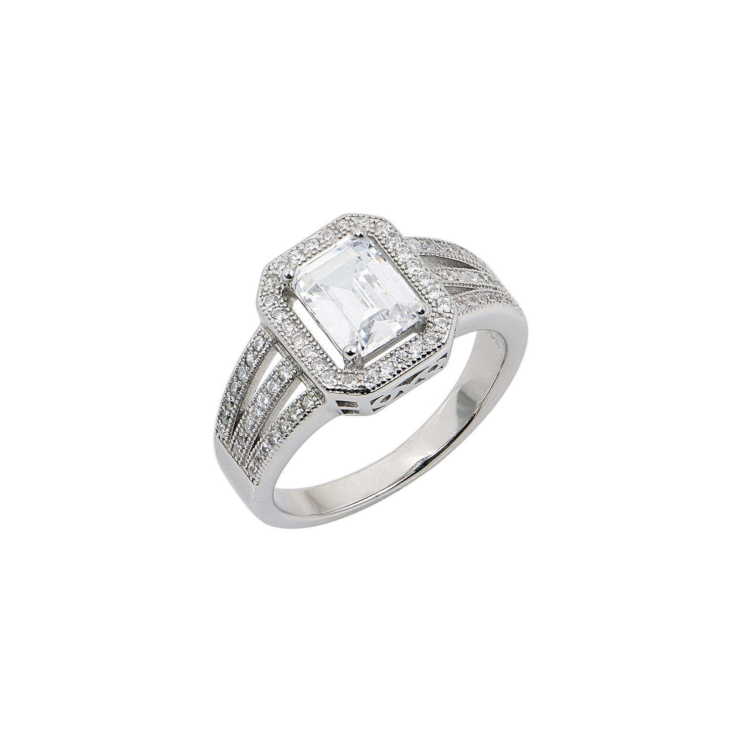 LS-R115 Ασημένιο Δαχτυλίδι 925 ”White Princess Stone Ring” - Image 1